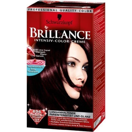 

Крем-краска Schwarzkopf Brilliance Intensive, уровень 3, 896, черный, красный Haarfarbe-Tönung