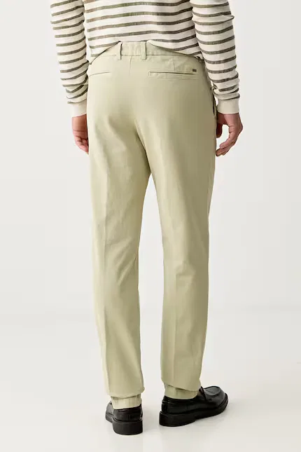 Чинос мужские slim fit H-Kaiton1 BOSS, зеленый — фото 3