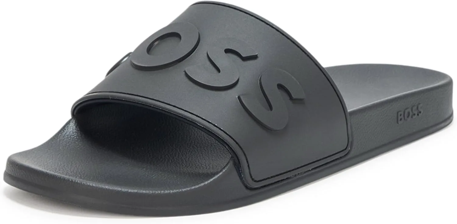 

Мужские шлепанцы BOSS с крупным логотипом, оливковый