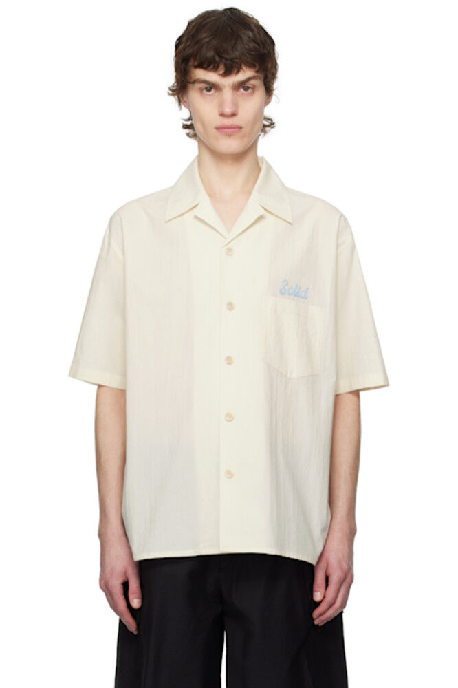 

Рубашка Off-White с вышитым логотипом Solid Homme
