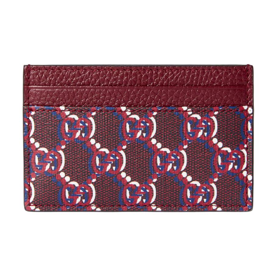 Gucci Холщовая рубашка с кожаным держателем для карт, женская, красная — фото 3