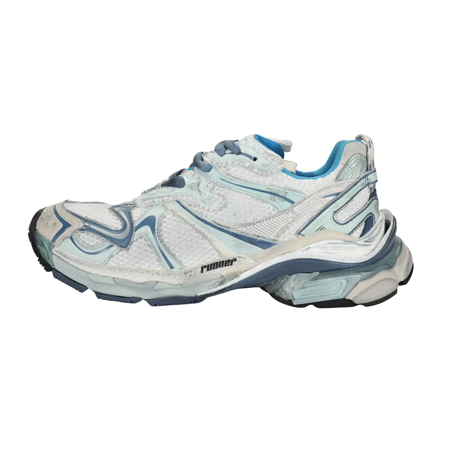 

Кроссовки Runner 2 со шнуровкой Balenciaga, Light Blue