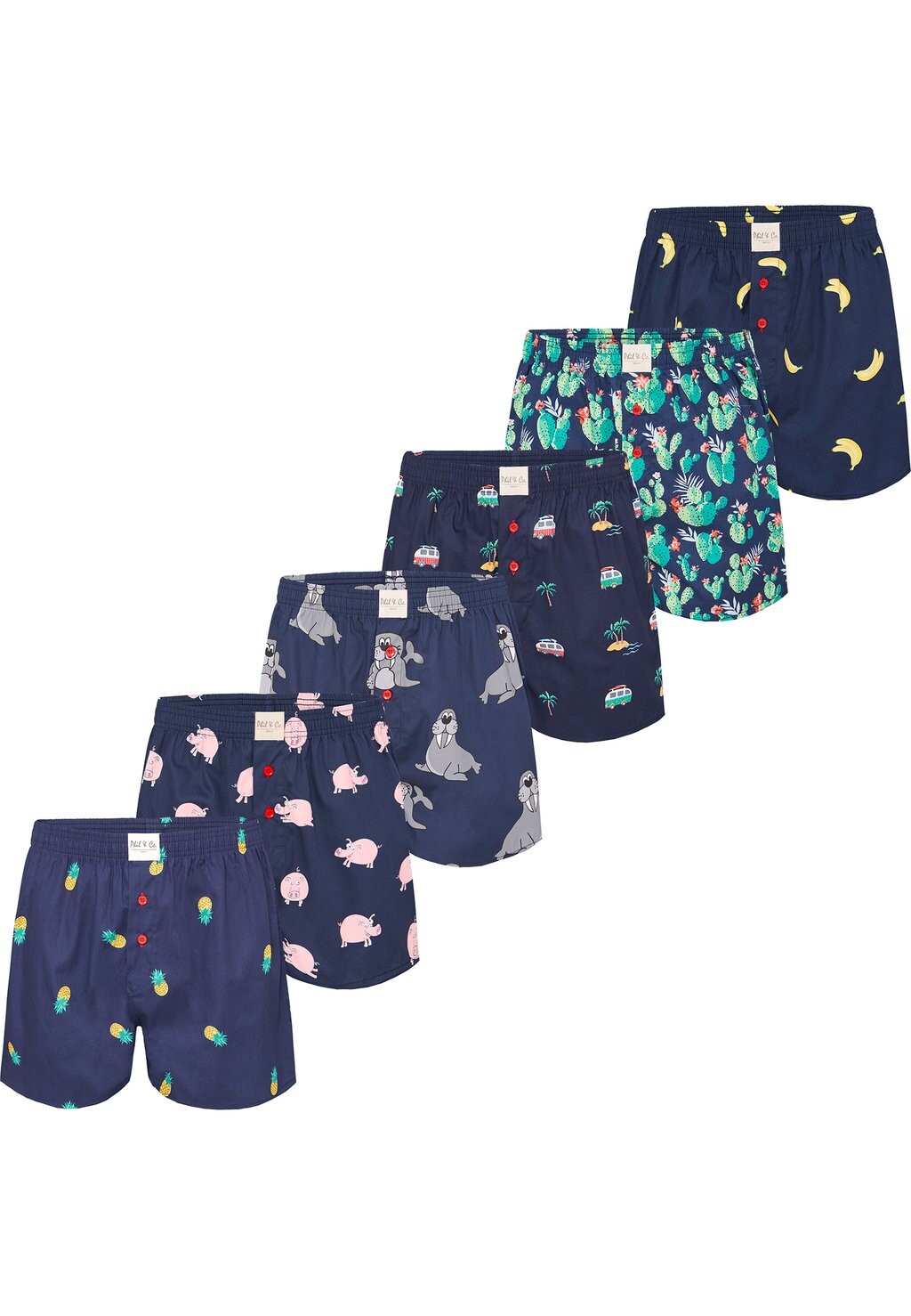 

Боксеры 6 PACK PRINTS Phil & Co. Berlin, темно-синий