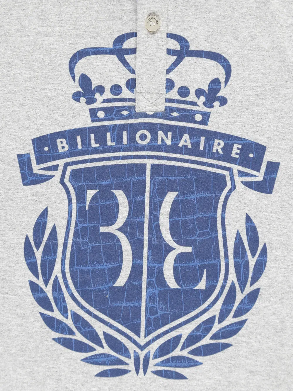 Поло с принтом Billionaire Kids, серый — фото 3