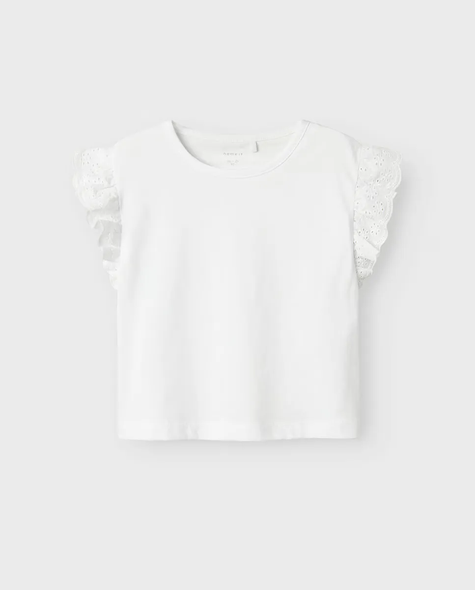 

Футболка с короткими рукавами для девочки name it, белый
