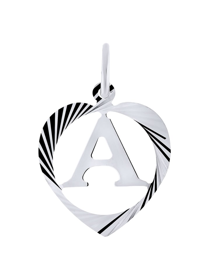 

Lucardi Подвеска из серебра 925 пробы в форме сердца с буквой U