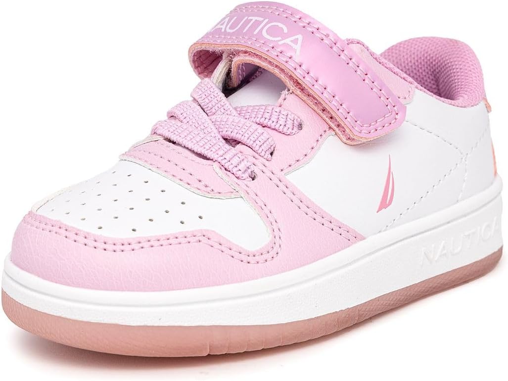 

Кроссовки Nautica для девочек с регулируемым ремешком и эластичными банджи-ремешками, Удобная повседневная обувь (малыши/дети младшего возраста), розовый