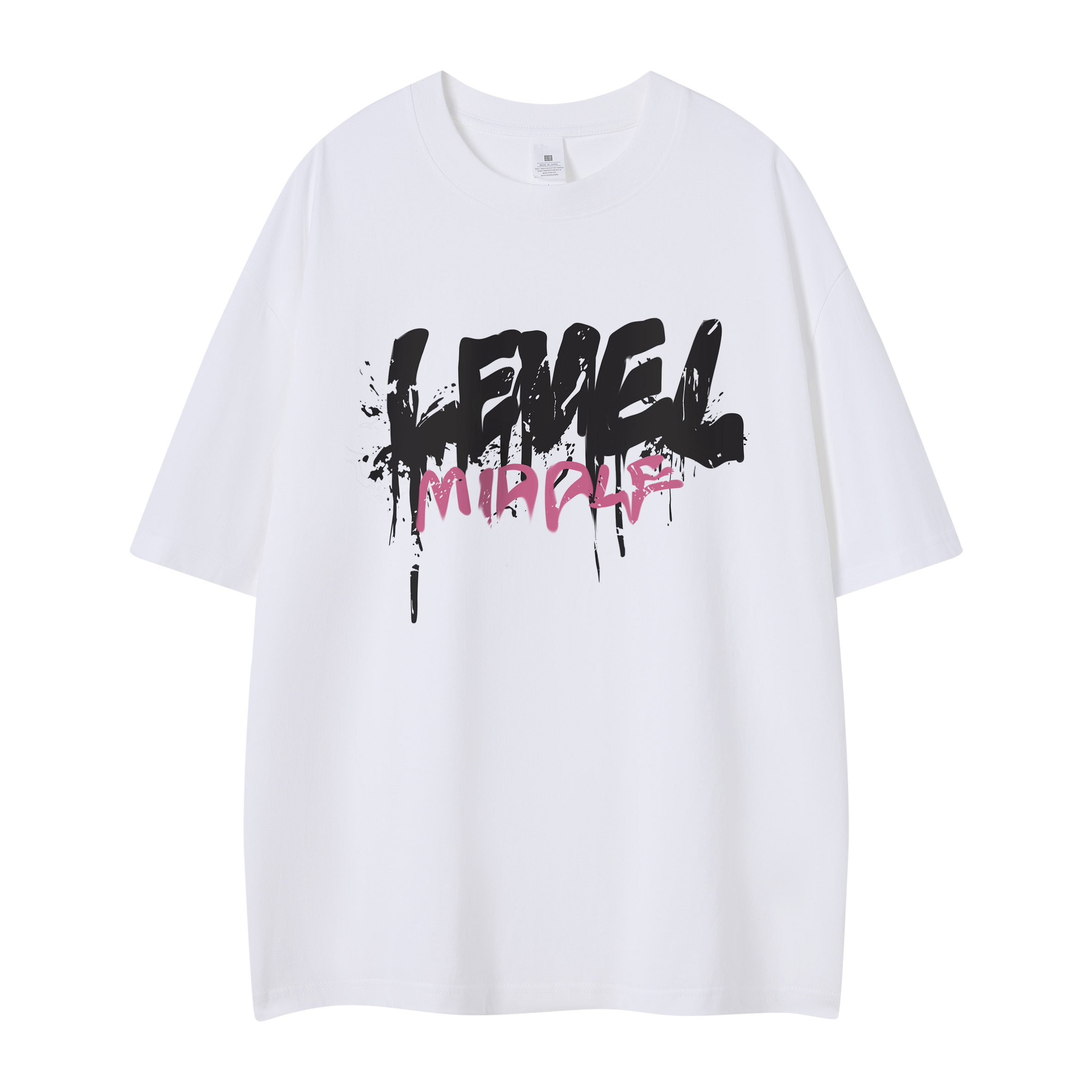 

Футболка с короткими рукавами серии RELAX унисекс LEVEL, Black Pink (Heavyweight Upgraded)