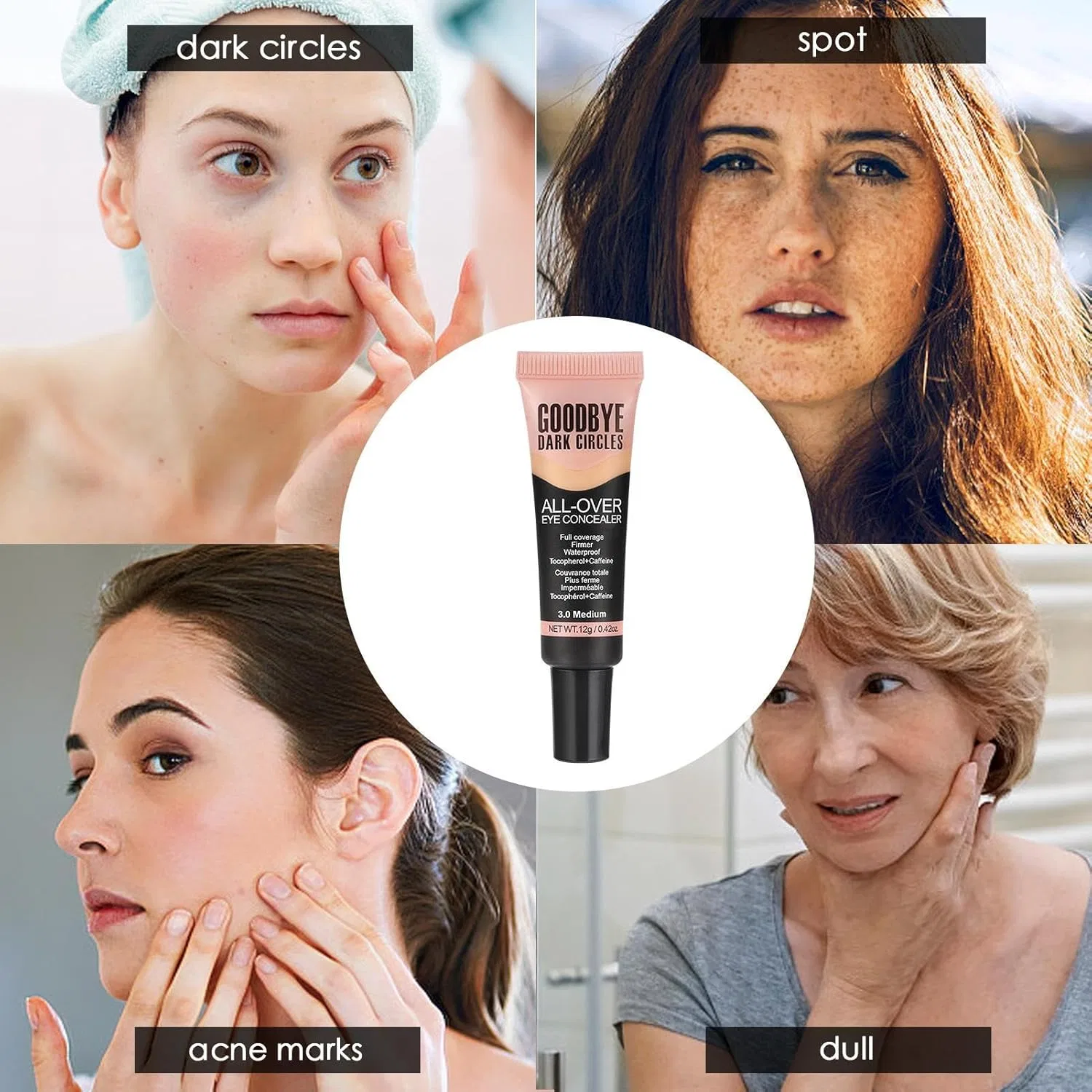 Консилер жидкий, водостойкий, No brand, 12 г, цвет 3.0 culture — фото 4
