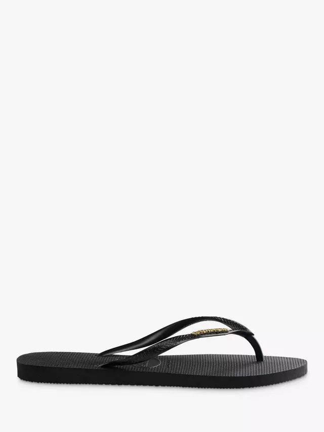 

Шлепанцы Havaianas Slim Metallic Logo, цвет black/gold