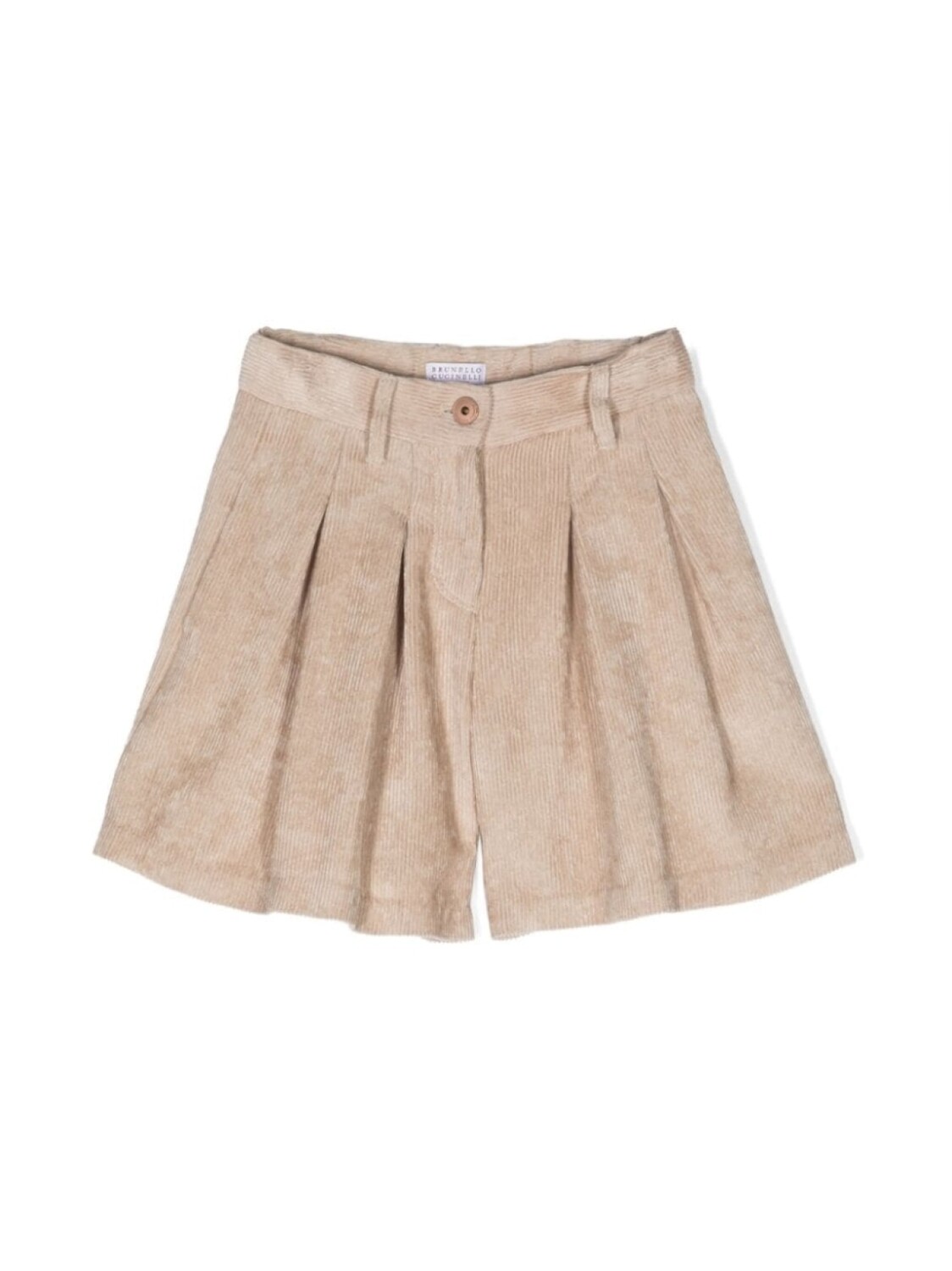 

Brunello Cucinelli Kids шорты-бермуды со складками, нейтральный цвет
