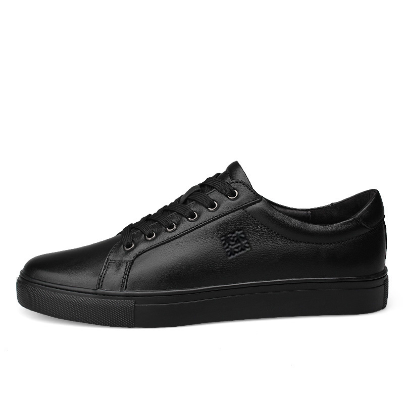 

Mulinsen Мужские низкие скейтбордские кеды на флисовой подкладке черные, цвет Fleece-Lined Black[Leather Shoe Size: Athletic Shoes 41 = Size 40 in This Model]