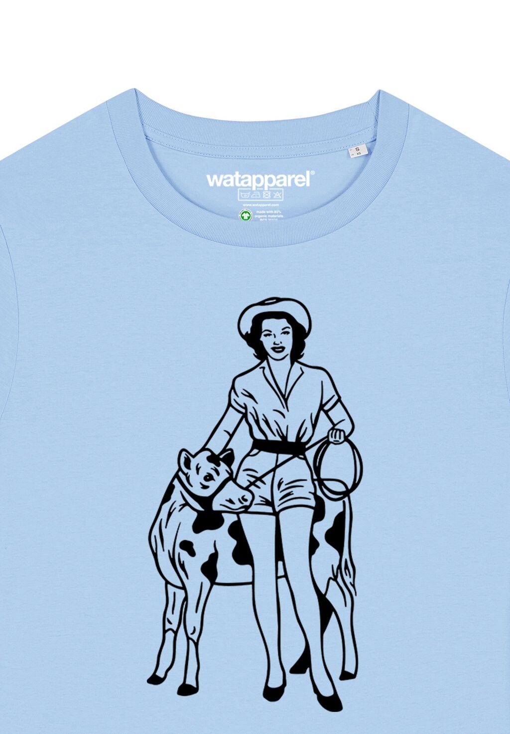 

Футболка с принтом COW watapparel, светло-голубой