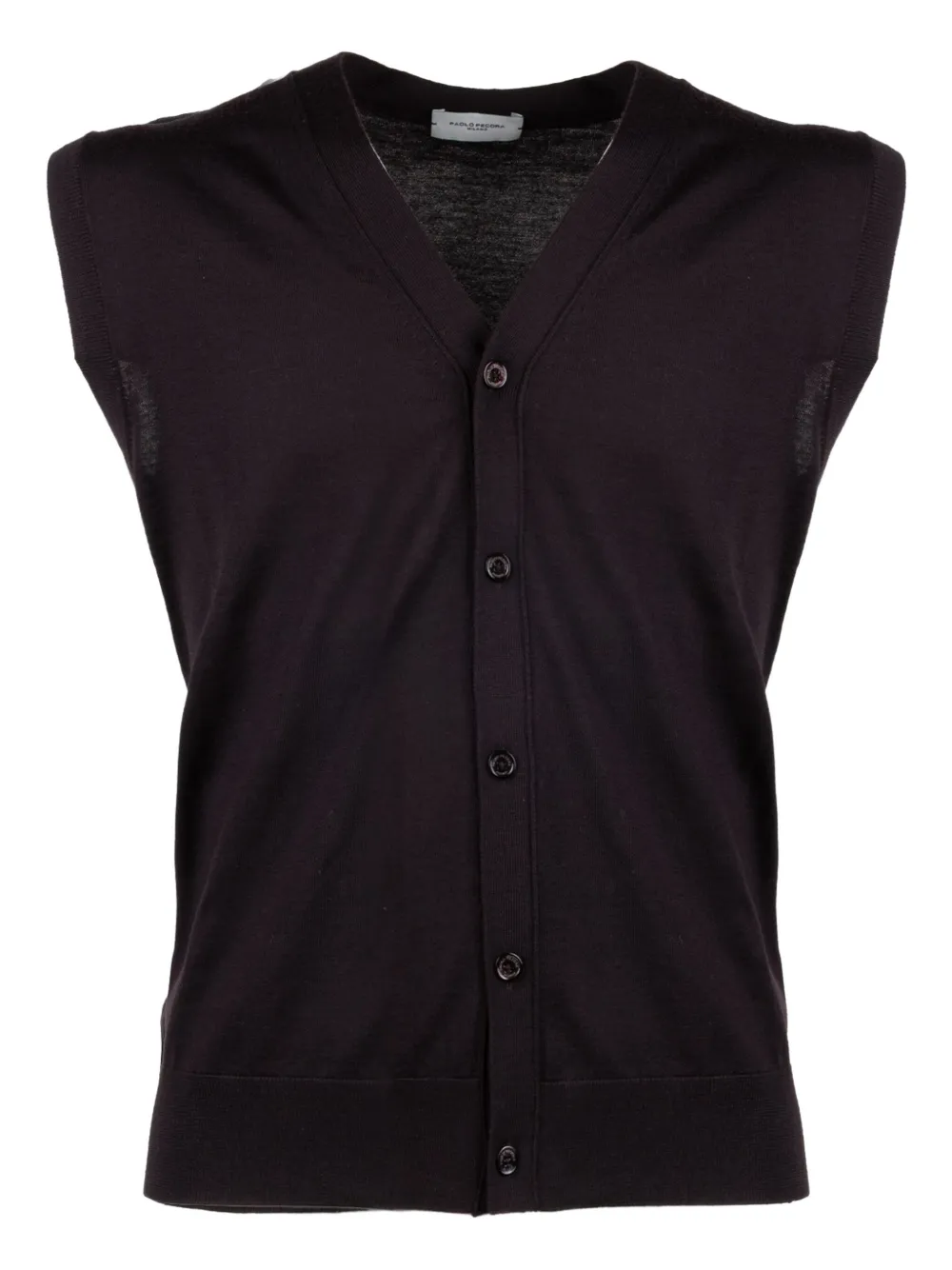 

Жилет на пуговицах Paolo Pecora, коричневый