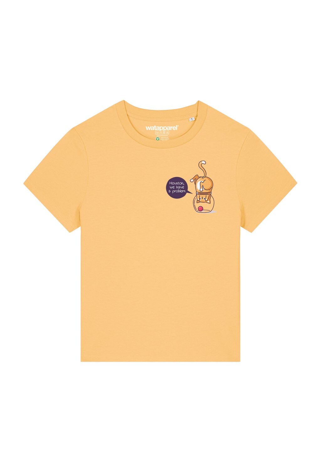

Футболка с принтом FUNNY CAT watapparel, желтый
