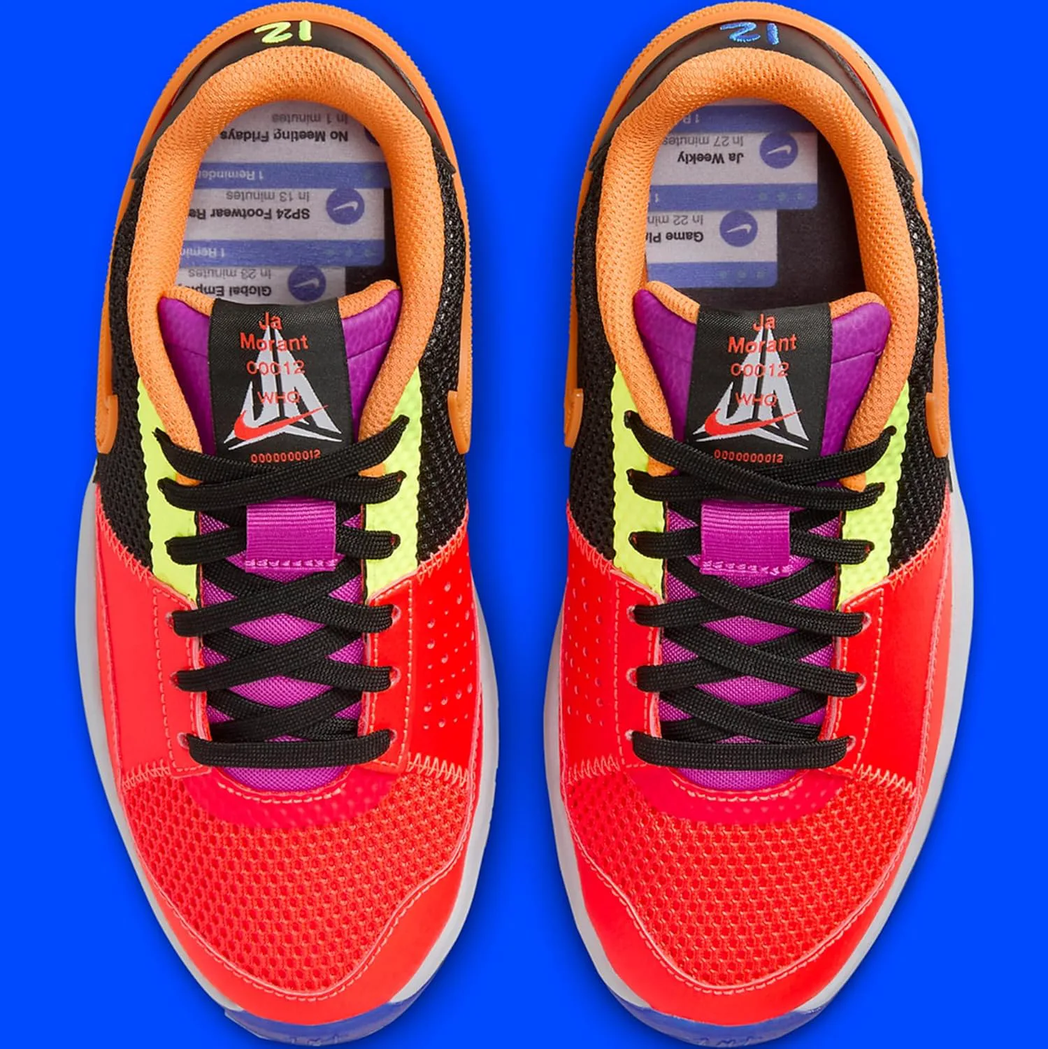 Баскетбольные кроссовки Nike Men's Ja 1, черный/синий/ярко-малиновый/мультиколор — фото 3