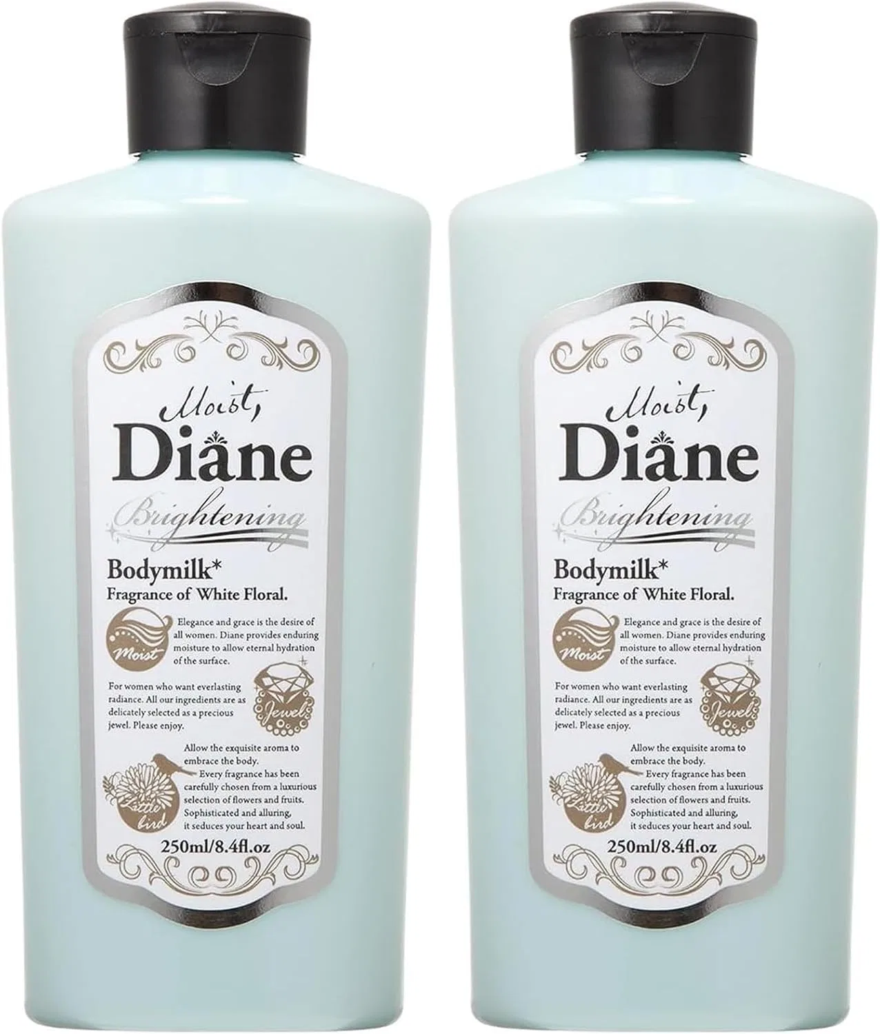 Лосьон для тела увлажняющий DIANE PERFECT BEAUTY, 250 мл × 2, белый цветочный аромат