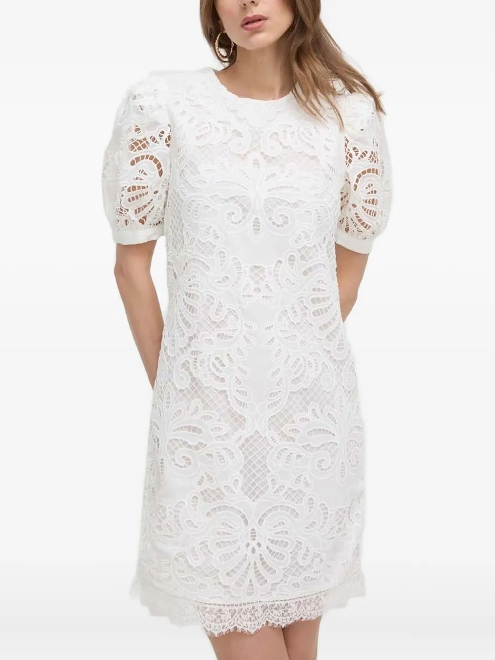 

Платье мини с объемными рукавами Silvian Heach, белый