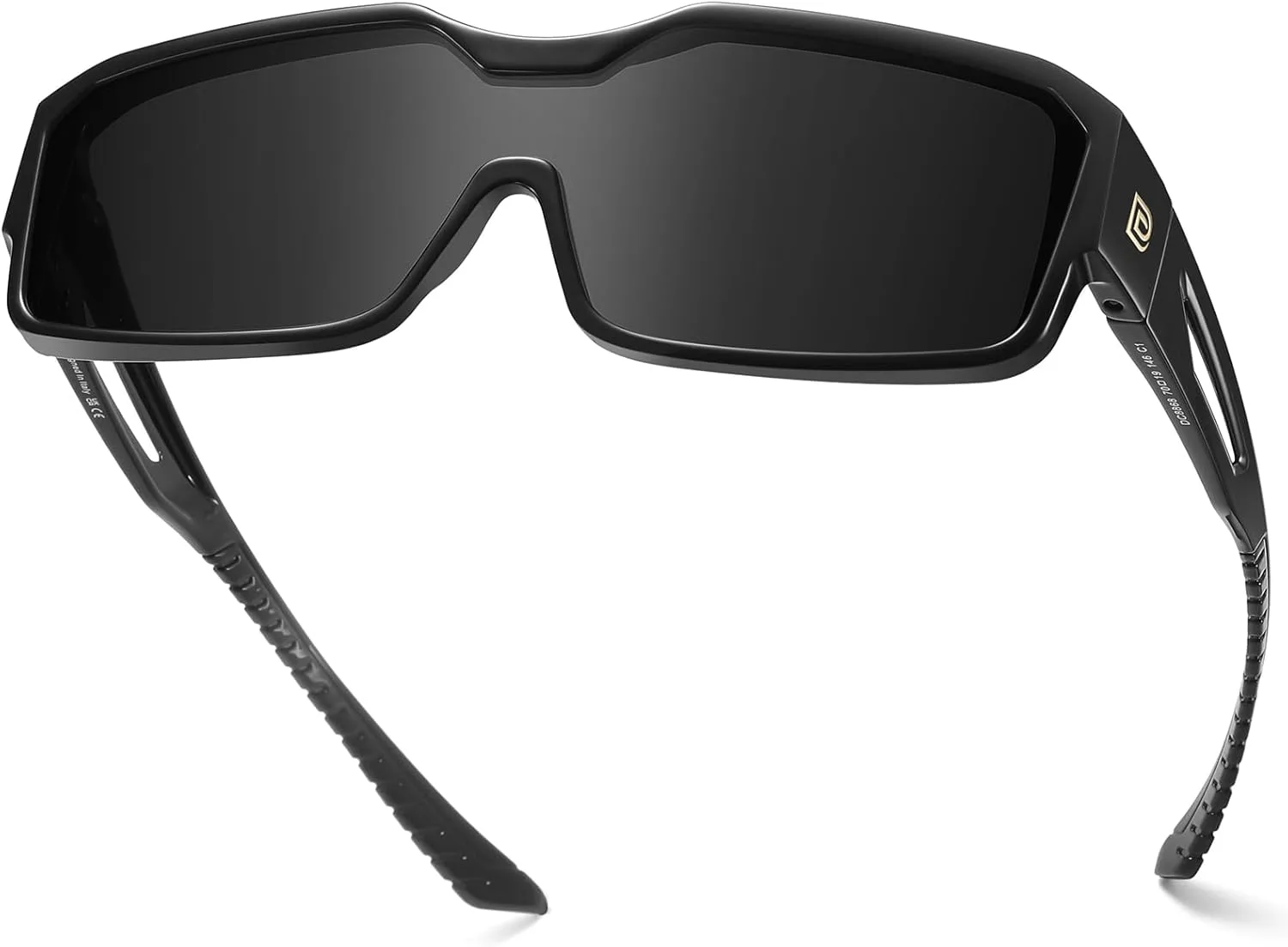 

Поляризованные спортивные солнцезащитные очки DUCO для мужчин и женщин, облегающие очки, подходят для езды на велосипеде и рыбалки, A Black Frame Gray Lens