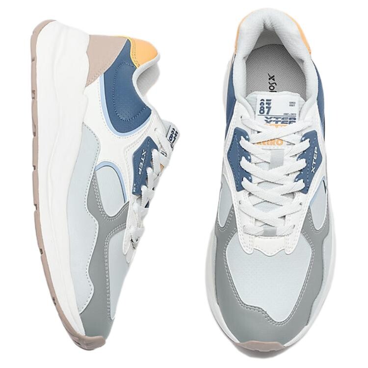 Кроссовки XTEP Lifestyle Shoes Men Low-top White/Blue/Gray, белый/синий/серый — фото 4