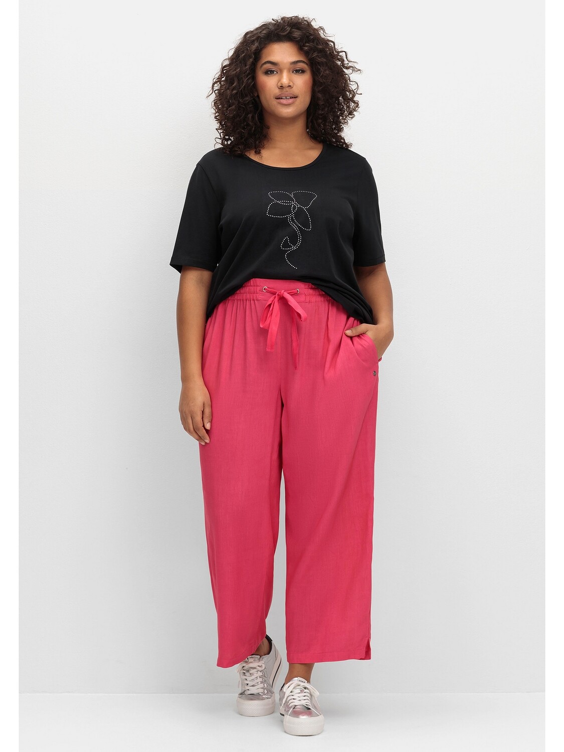 

Брюки sheego Weite Joggpants, цвет magenta