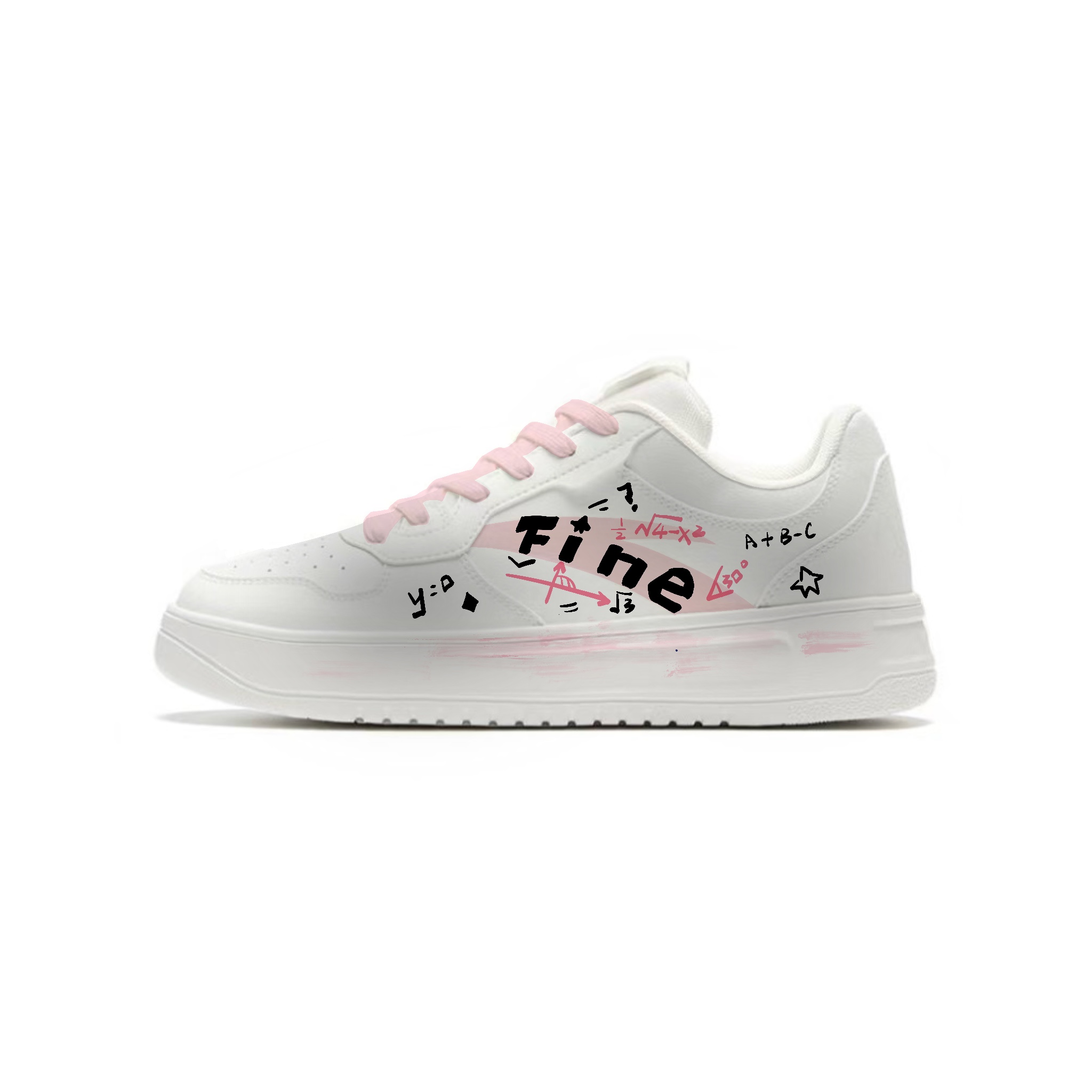 

ANTA Easy Mystic Cherry Code, Свежий Кэмпус Стиль, Милый, Сладкий Стиль, Нишевые Пара Белые Туфли Synthetic Leather