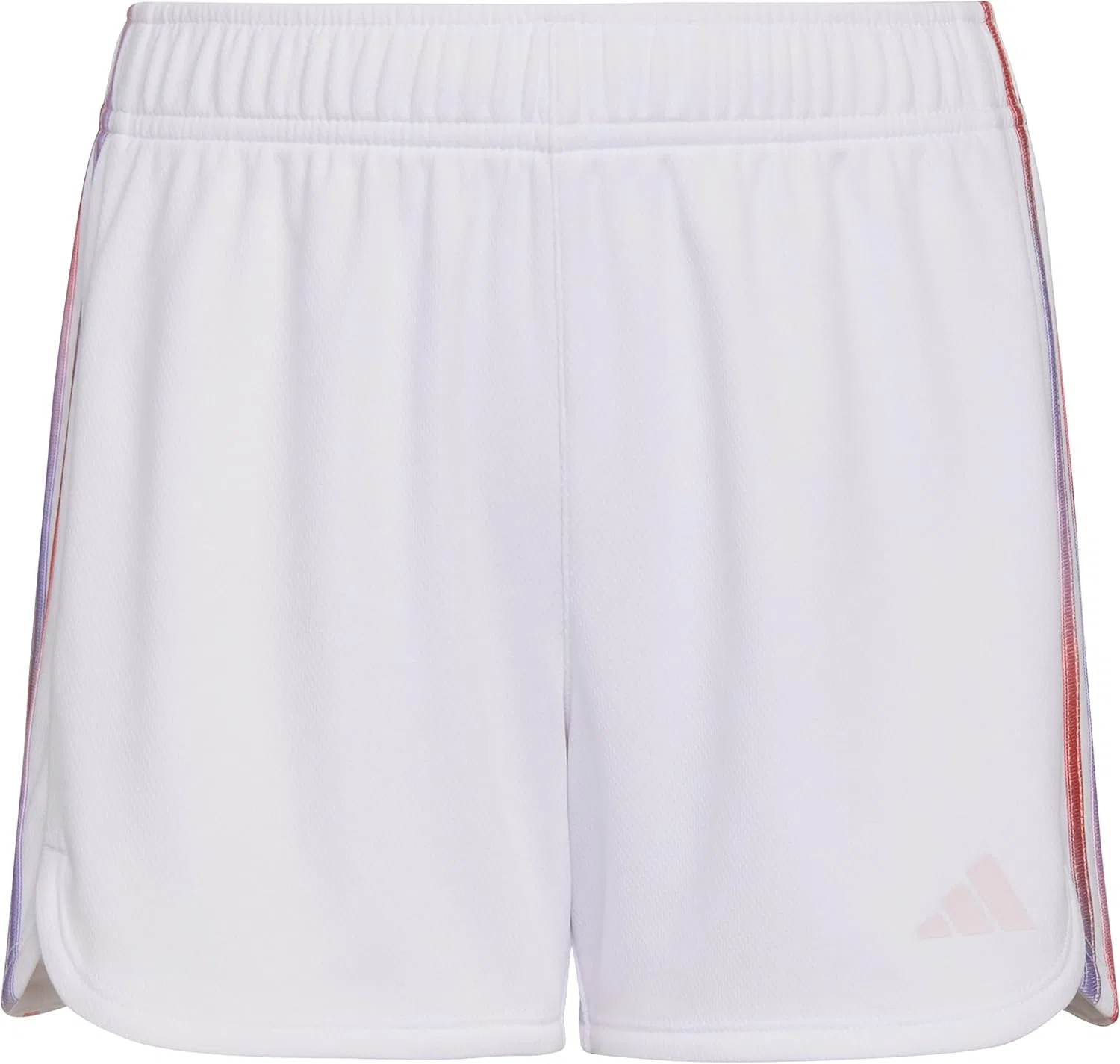 Детские шорты Adidas Aeroready Gradient 3-Stripes Pacer на подкладке из сетчатой ткани, белый