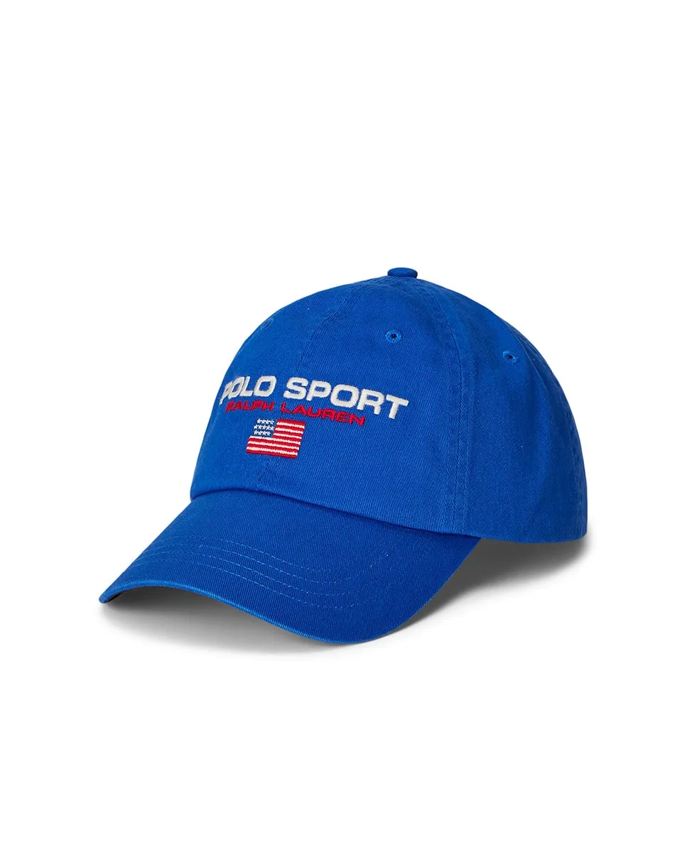 

Мужская хлопковая кепка с логотипом Polo Sport Polo Ralph Lauren, синий