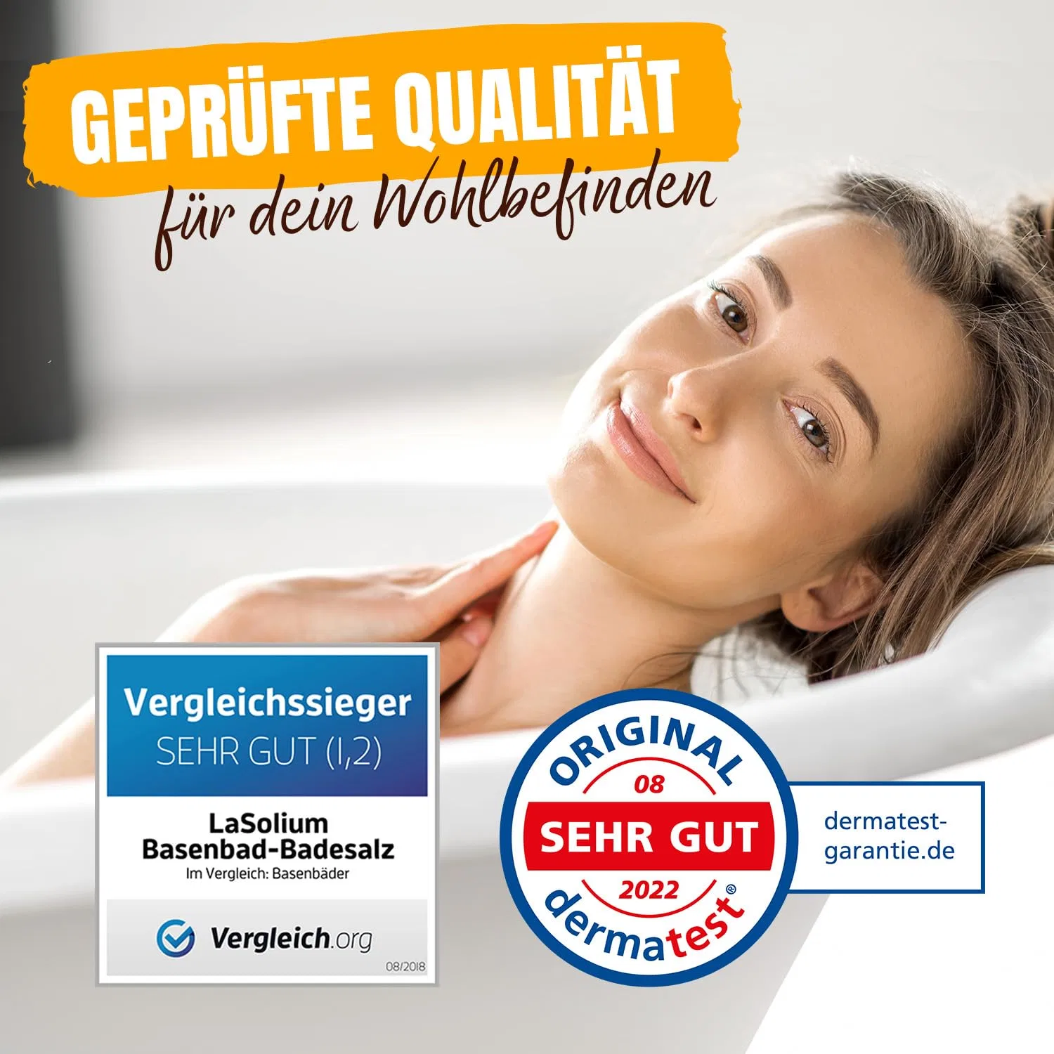 Соль для ванны Dermatest Very Good Base Bath Salt с минеральной глиной, 1200 г Lasolium — фото 3