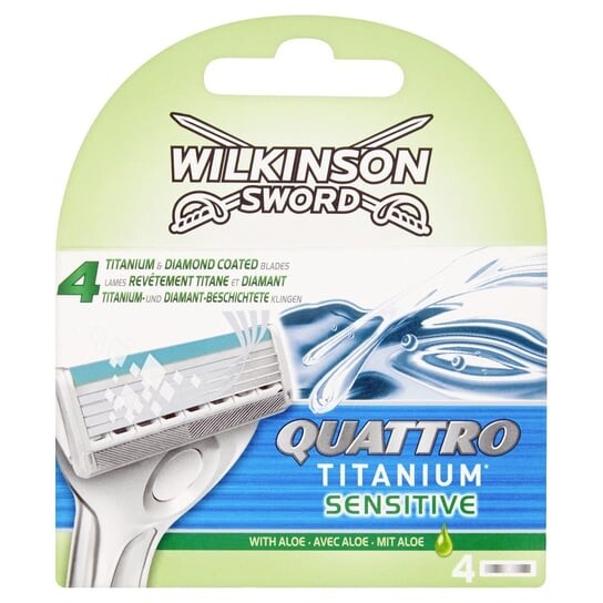 

Картриджи для бритвы, 4 шт. Wilkinson Sword, Quattro Titanium Sensitive