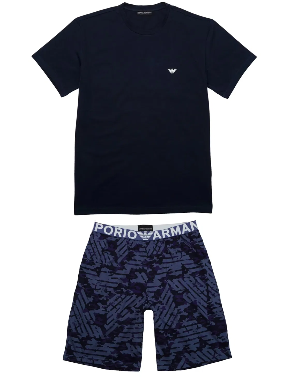 Короткая пижама Emporio Armani черного цвета