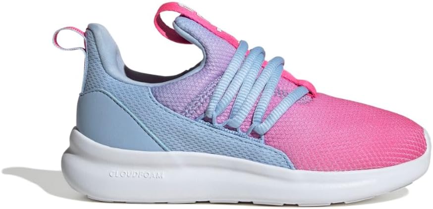Беговые кроссовки adidas Kids Lite Racer Adapt 7.0, белый/синий/розовый — фото 2