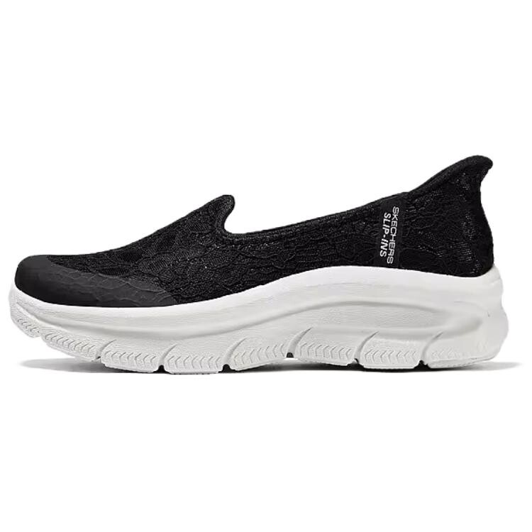 Современные удобные женские повседневные туфли женские черные/белые Skechers