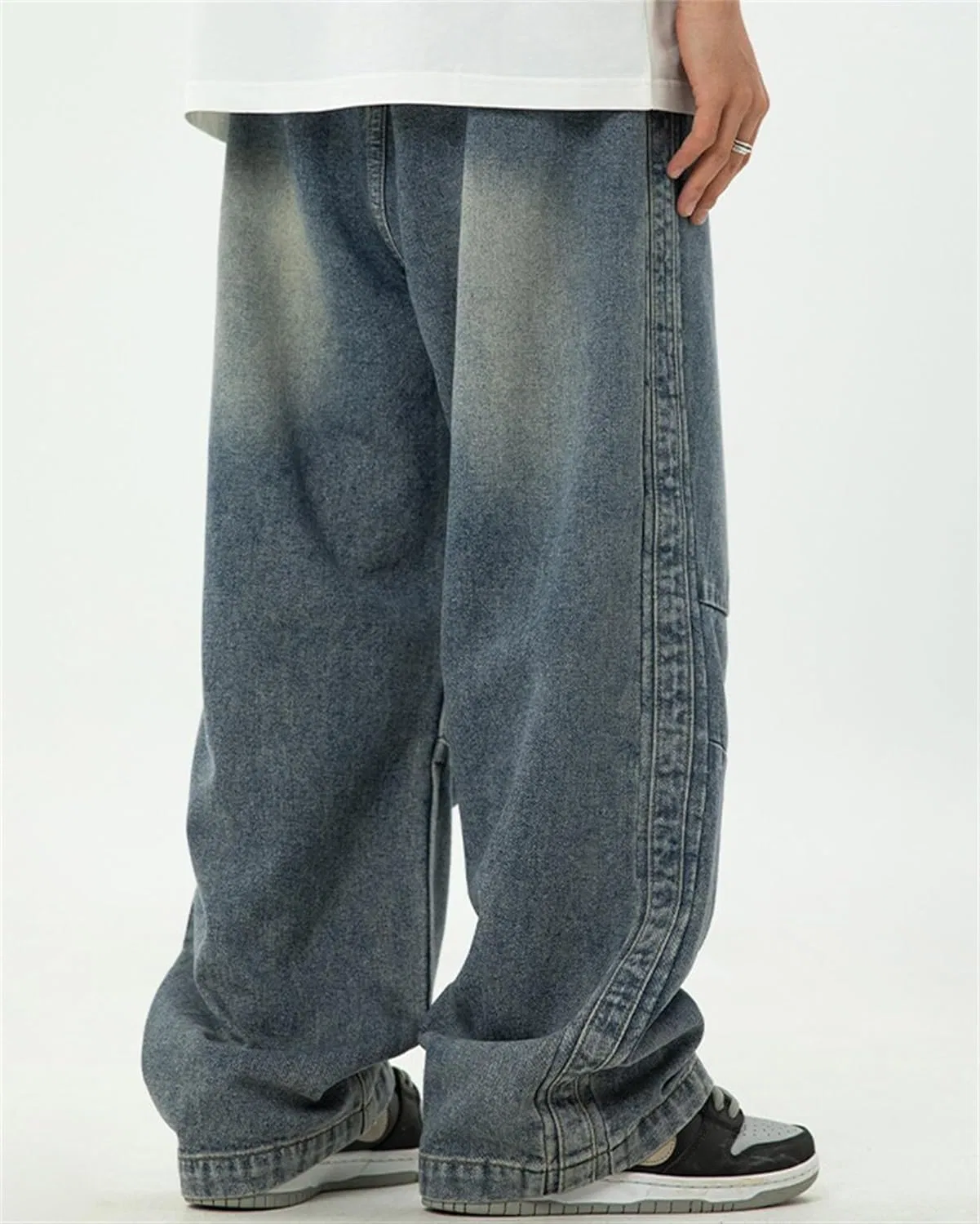 Джинсы свободные Hip Hop, Blue — фото 4