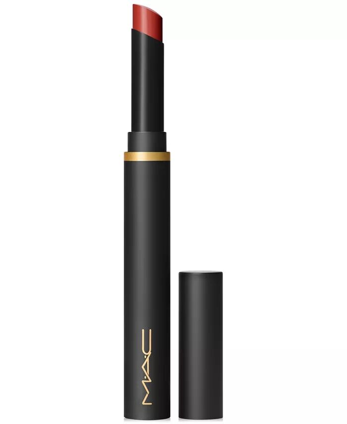 

Увлажняющая матовая губная помада Powder Kiss Velvet Blur Slim Mac, цвет Dubonnet Buzz