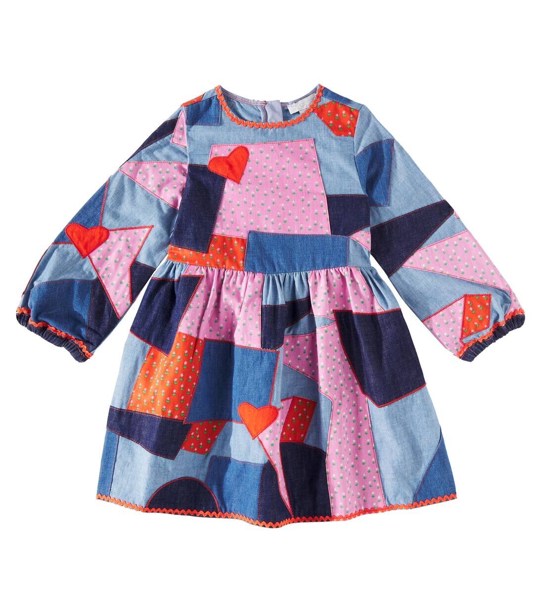 Лоскутное джинсовое платье Stella Mccartney Kids, цвет colorful