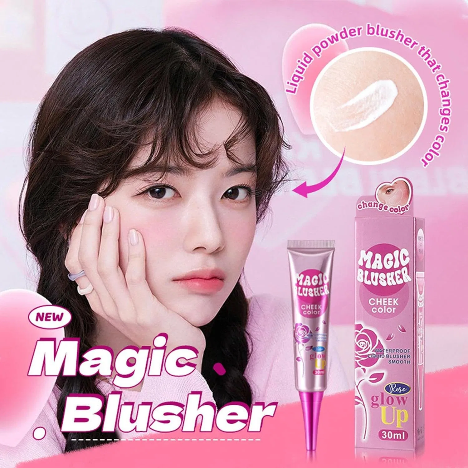 Румяна жидкие Color Changing Blush Generic, 30 мл, рыжий — фото 3