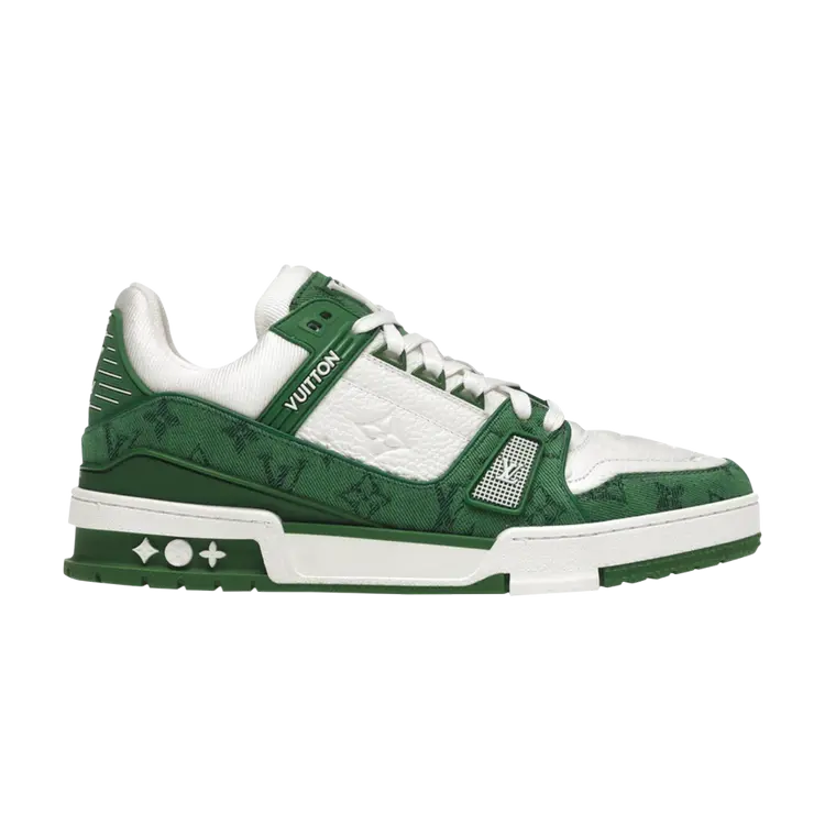 

Кроссовки Louis Vuitton Trainer 'Green Monogram', белый