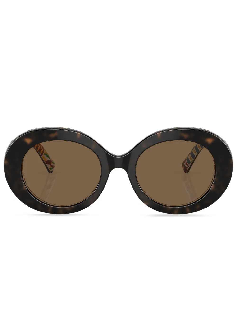 

Солнцезащитные очки в круглой оправе с принтом Carretto Dolce & Gabbana Eyewear, зеленый