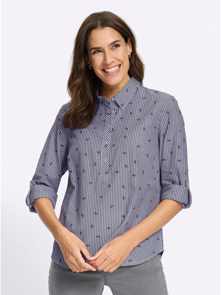 

Хлопковая блузка в темно-синюю полоску WITT WEIDEN