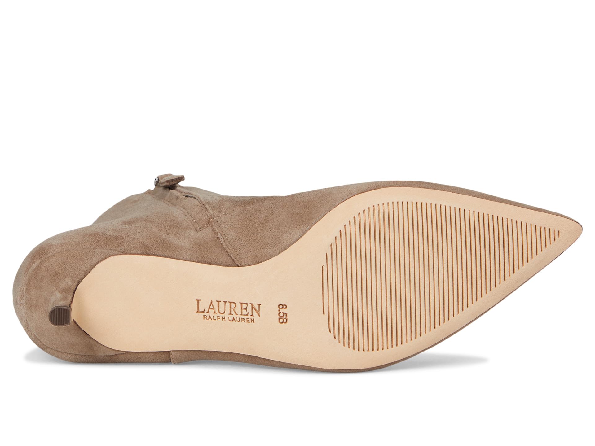 Ботинки Lauren Ralph Lauren McKay Suede Bootie Heel, цвет Taupe Brown — фото 3
