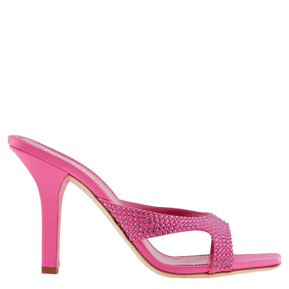 Туфли-мюли Kate Paris Texas Ladies с рубиновыми кристаллами, розовый