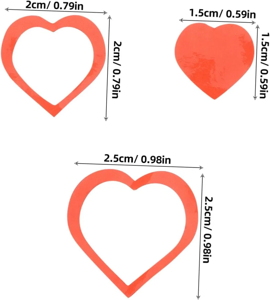 Стикеры для загара Heart Shape от Healeved, 500 шт, красный — фото 2