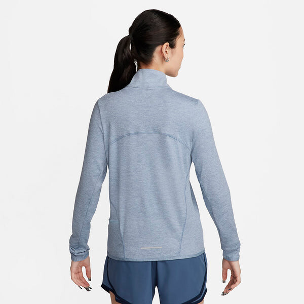 Топ dri fit swift element uv 1 4 zip running top Nike, синий — фото 2