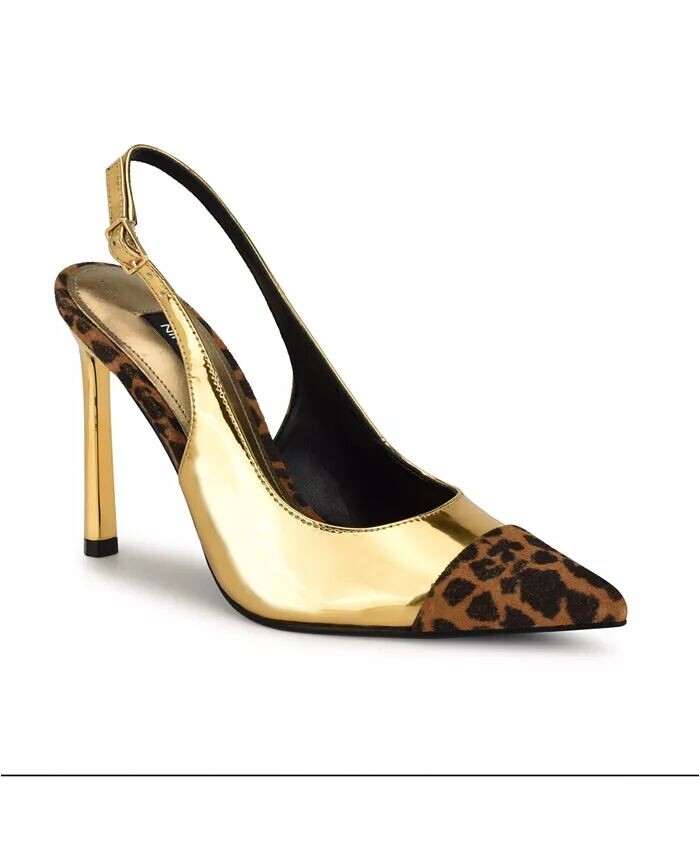 

Женские туфли Fabele с острым носком и пяткой на пятке Nine West, золото