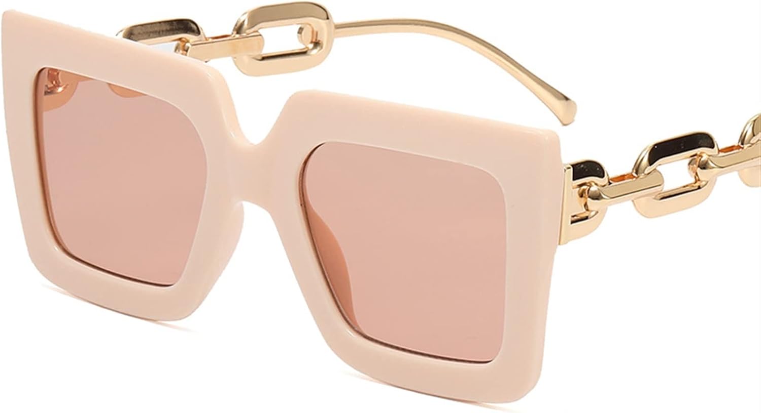 

Мужские и женские квадратные солнцезащитные очки с крупной оправой и цепочкой, декоративные солнцезащитные очки для пляжа и отдыха на природе (Цвет: G, Размер: Средний) GAOXIN, G