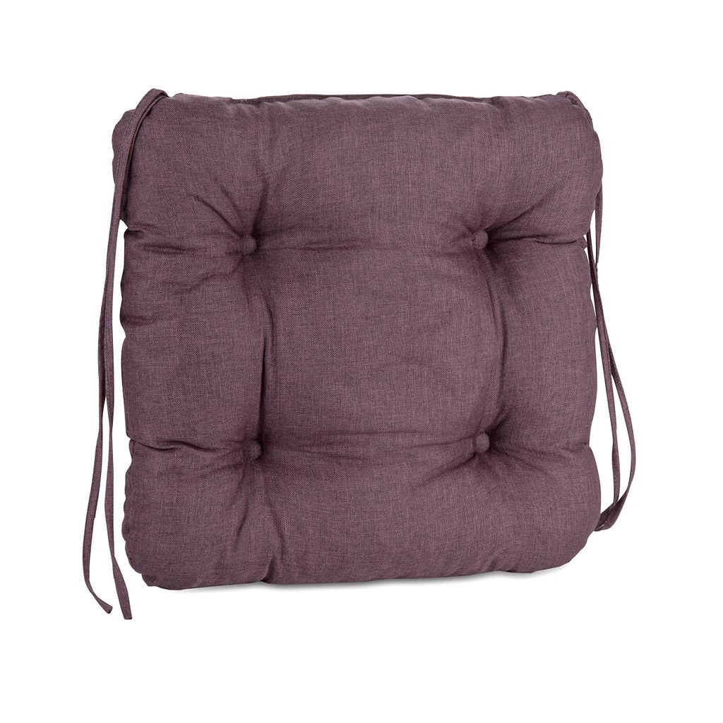 

Pillows24 - Уличная подушка для садовых стульев [40x40см] - Всепогодная подушка для сиденья с ремнями крепления для садовой мебели или стульев - сливовый, фиолетовый
