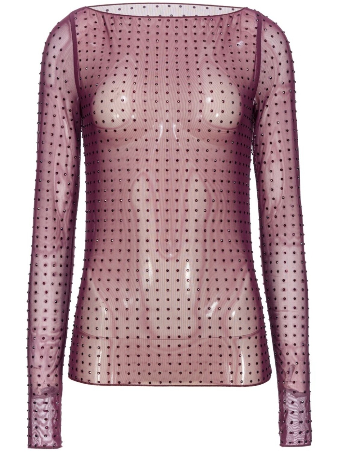 

PINKO полупрозрачная бесшовная блузка, розовый