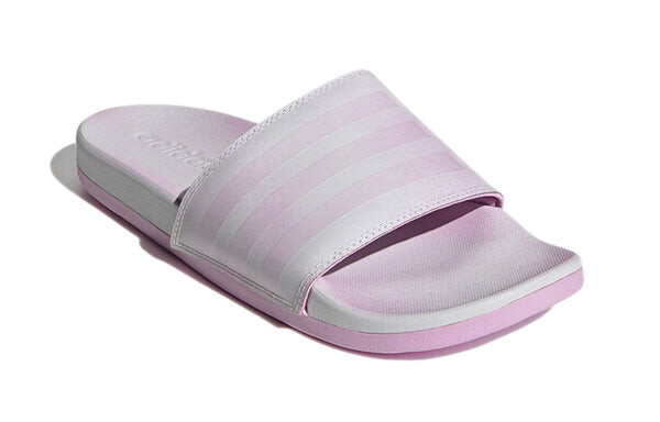 Тапочки adilette comfort slides 'grey clear lilac' Adidas, фиолетовый — фото 3