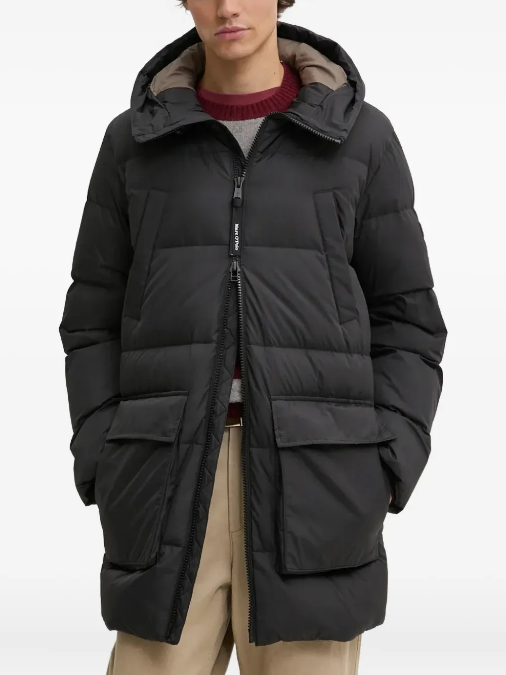 

Пуховик с капюшоном Marc O'Polo, черный